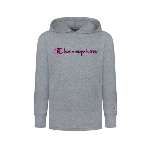 NWT CHAMPION Big Girls Sequin Graphic Logo Signature Jersey Hoodie, Size: Med - Picture 1 of 3